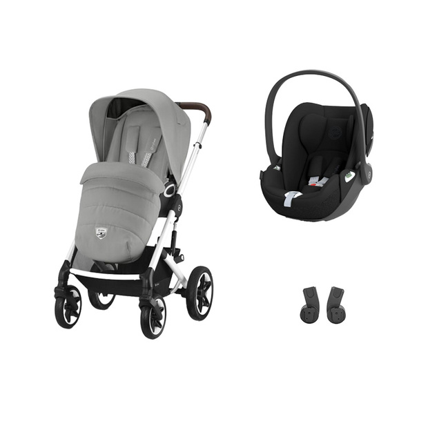 Poussette Duo Talos S LUX Stone Grey + Cloud T Sepia Black CYBEX