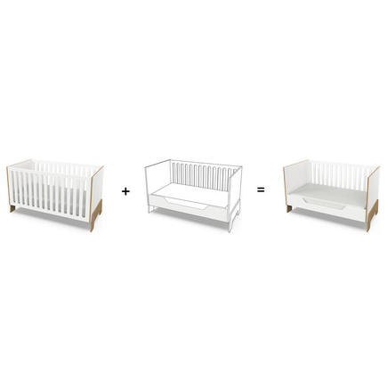 Lit bébé 70x140cm Evolutif ALBIZIA CBA Meubles - 2