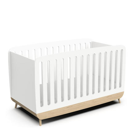 Lit bébé 70x140cm Evolutif FIRMIANA Blanc CBA Meubles