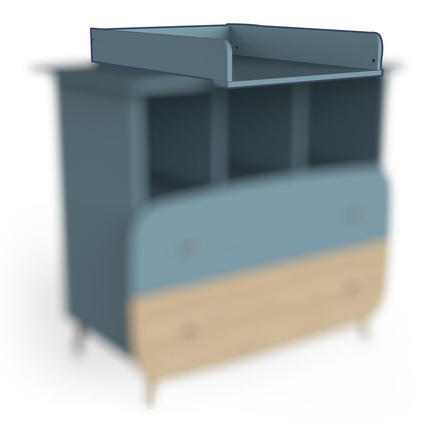 Plan à Langer pour commode FIRMIANA Bleu Orage CBA Meubles - 5