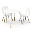 Set 1 Table + 2 chaises FIRMIANA Blanc CBA Meubles - 3