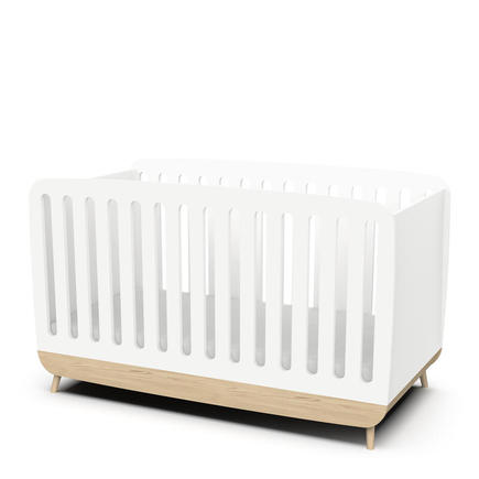 Lit bébé 70x140cm Evolutif FIRMIANA Blanc CBA Meubles - 2