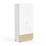 Armoire 2 portes + 2 tiroirs FIRMIANA Blanc