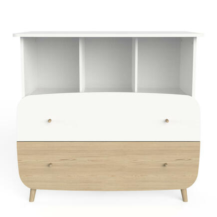 Commode 2 tiroirs 3 niches FIRMIANA Blanc CBA Meubles - 7