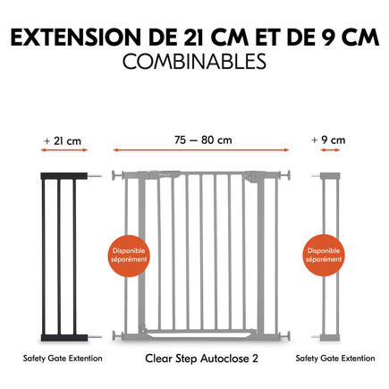 Safety Gate Extension 21 cm Black HAUCK - 9