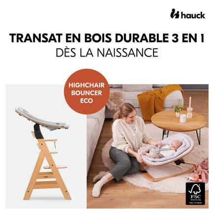 Transat Highchair Bouncer Eco - Gris clair  HAUCK - 9