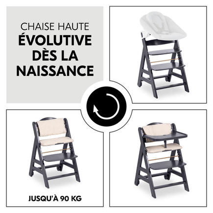 Chaise haute Beta + Gris foncé HAUCK - 7