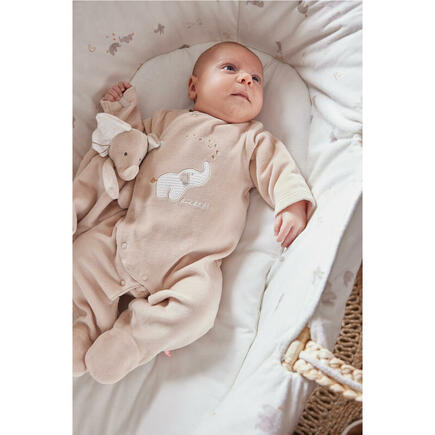 Pyjama dors bien velours beige  Bali  6m Bali Moka et Snow NOUKIE 'S - 4