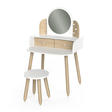 Coiffeuse et Tabouret LILI Blanc Beige CBA Meubles - 2