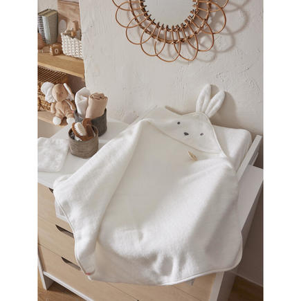 Cape de bain + gant de toilette Snow - Bali Moka et Snow NOUKIE 'S - 4