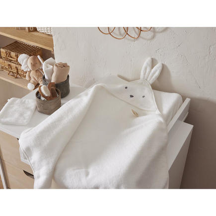 Cape de bain + gant de toilette Snow - Bali Moka et Snow NOUKIE 'S - 2