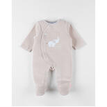 Pyjama dors bien velours beige  bali  0m Bali Moka et Snow