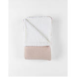 Couverture tricot avec sherpa 75x100 - Powder pink 