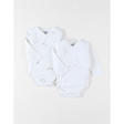 Set 2 bodys croisés coton bio - Longues manches - 1m NOUKIE 'S