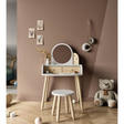 Coiffeuse et Tabouret LILI Blanc Beige CBA Meubles - 6