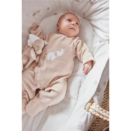 Pyjama dors bien velours beige  Bali 00m Bali Moka et Snow NOUKIE 'S - 6