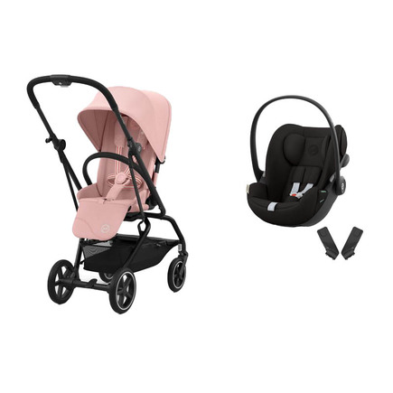 Poussette Duo Eezy S Twist+ 2  BLK Candy Pink +  CLOUD G i-Size Magic Black CYBEX