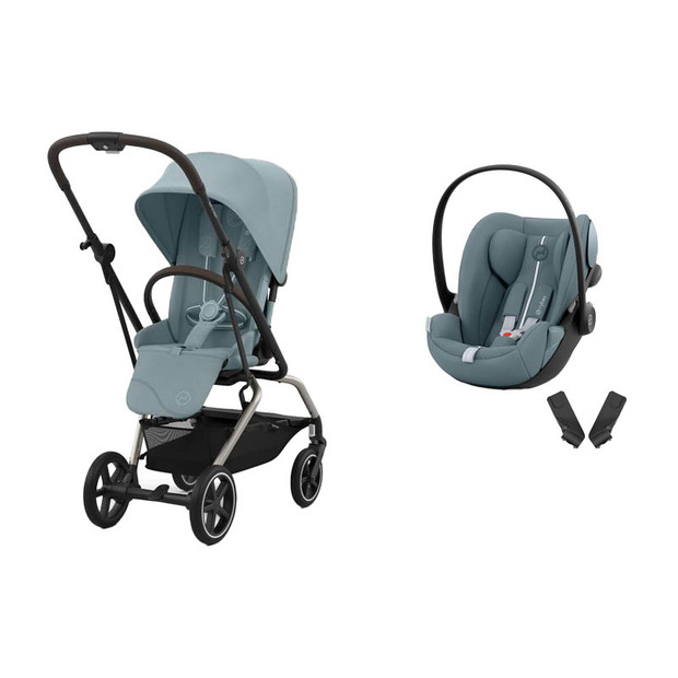 Poussette DUO Eezy S Twist+ 2  TPE Stormy Blue +  CLOUD G i-Size Plus Stormy Blue CYBEX