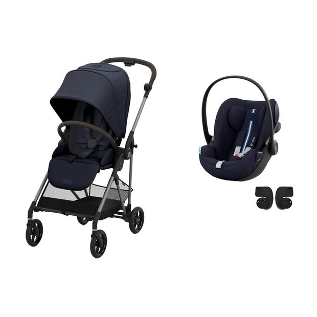 Poussette Duo Melio 4 TPE Dark Blue-navy +  CLOUD G i-Size Plus Ocean Blue CYBEX