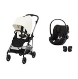 Poussette Duo Melio 4 TPE Canvas White +  CLOUD G i-Size Magic Black