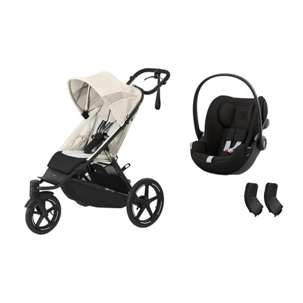 Poussette DUO Avi Spin Seashell +  CLOUD G i-Size Magic Black CYBEX