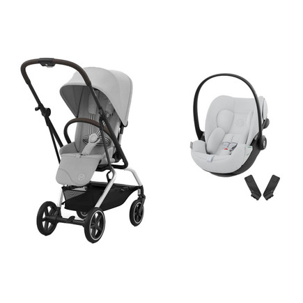 Poussette DUO Eezy S Twist+ 2  SLV Fog Grey +  CLOUD G i-Size Fog Grey CYBEX