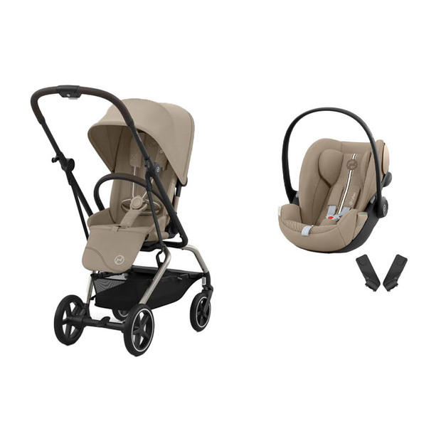 Poussette Duo Eezy S Twist+ 2  TPE Almond Beige +  CLOUD G i-Size Plus Almond Beige CYBEX