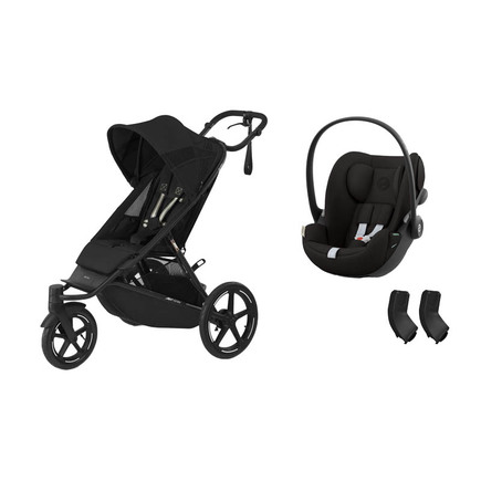 Poussette DUO Avi Spin Moon black +  CLOUD G i-Size Magic Black CYBEX