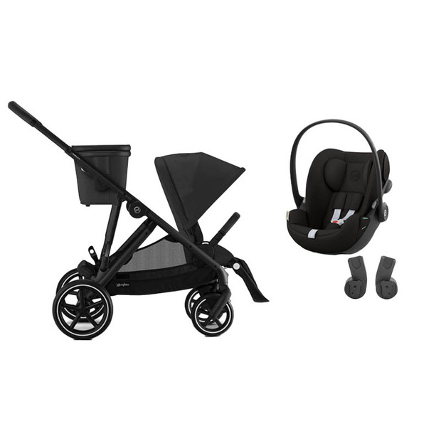 Poussette Duo GAZELLE S Noire Moon Black +  CLOUD G i-Size Magic Black CYBEX