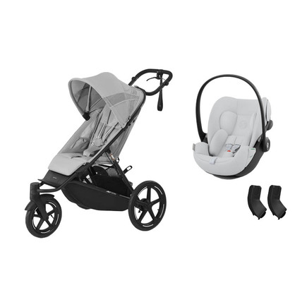 Poussette DUO Avi Spin Fog Grey +  CLOUD G i-Size Fog Grey CYBEX