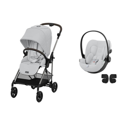 Poussette Duo Melio 4 TPE Fog Grey +  CLOUD G i-Size Fog Grey CYBEX