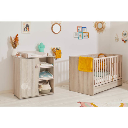 Chambre duo Lit 70x140 + commode FOREST + PAL OFFERT BEBE9 CREATION