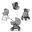 Poussette TRIO System Quattro Aptica Darwin Recline Satin Grey INGLESINA