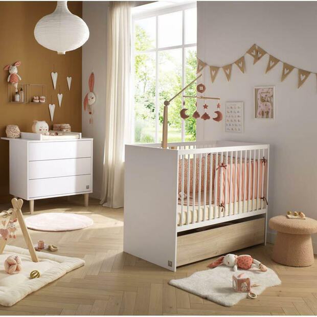 Chambre DUO PALOMA Lit 60x120 Commode + PAL offert    SAUTHON