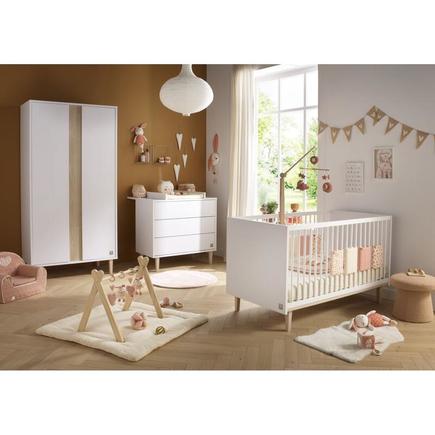 Chambre TRIO PALOMA Lit 70x140 + Commode + Armoire + PAL offert    SAUTHON