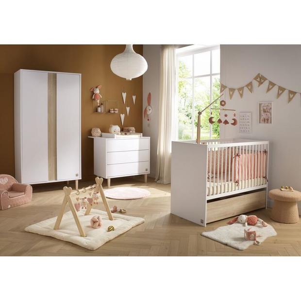 Chambre TRIO PALOMA Lit 60x120 + Commode + Armoire + PAL offert    SAUTHON