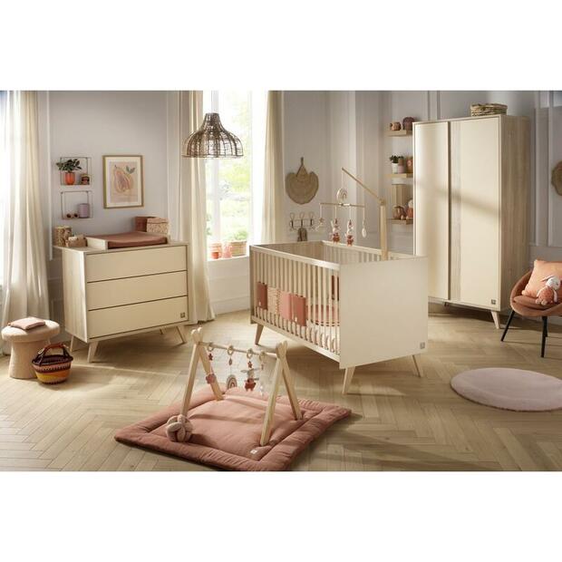 Chambre TRIO MELINEE Lit 70x140 + Commode + Armoire + PAL offert SAUTHON