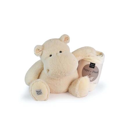 Hippo + Plaid Ecru HISTOIRE D'OURS