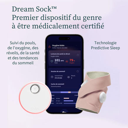 Chaussette connectée Dream Sock Bedtime blue OWLET - 2