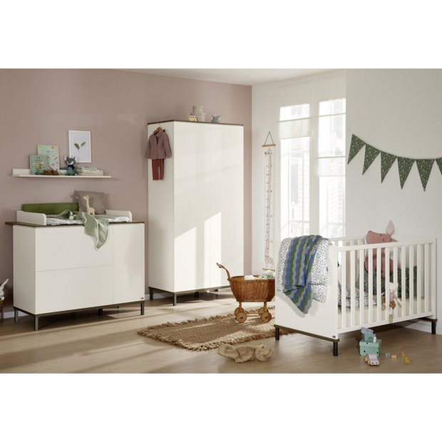 Chambre Trio Lit 60x120 + Commode + Armoire LOVELY ALIV YUNY BY PAIDI