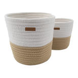 Lot de 2 panières de rangement Honey Moon Ecru