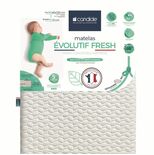 Matelas évolutif Fresh déhoussable 360° 60x120x12 cm