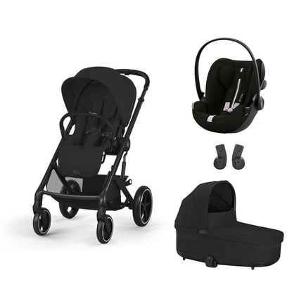 Poussette TRIO Balios S Lux BLK + Siège-auto CLOUD G i-Size Plus + Nacelle Cot S Lux Moon Black  CYBEX