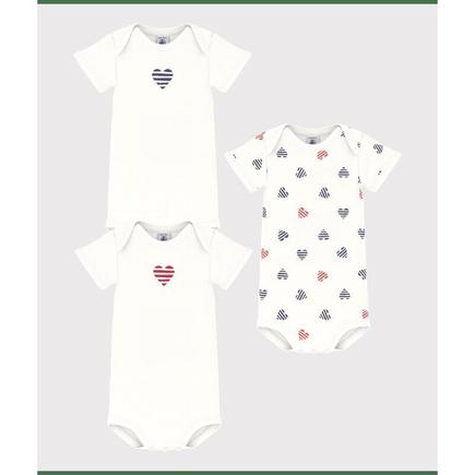 Lot de 3 bodies us manches courtes PETIT BATEAU