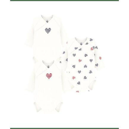 Lot de 3 bodies de manches longues 3m PETIT BATEAU