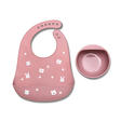 Set de 2 pièces bavoir + assiette rebord ROSE LORELLI