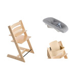 Chaise Tripp Trapp + Babyset natural + Newborn Set gris 