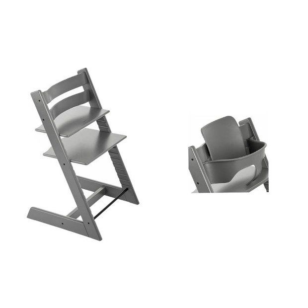 Chaise TRIPP TRAPP + Baby Set Gris tempête STOKKE