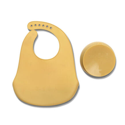 Set de 2 pièces bavoir + assiette rebord JAUNE LORELLI - 2