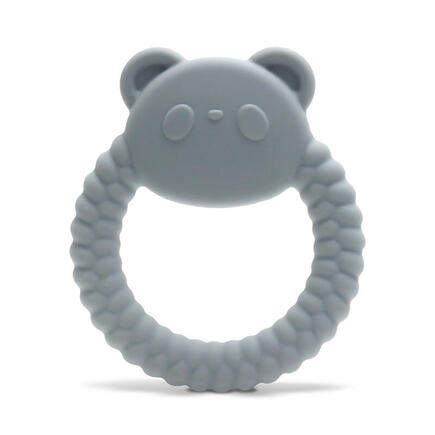 Hochet de dentition en silicone Panda Gris LORELLI